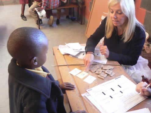 Dolen Cymru teachers delivering literacy training in Lesotho classrooms Dolen Cymru teachers delivering literacy training in Lesotho classrooms