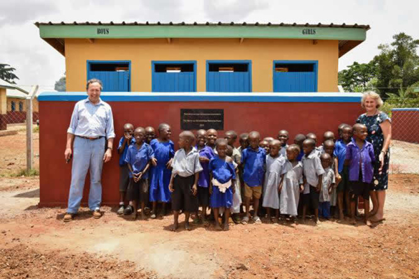 The trustees and children commissioning the TWF 2014 Nursery Latrines The trustees and children commissioning the TWF 2014 Nursery Latrines